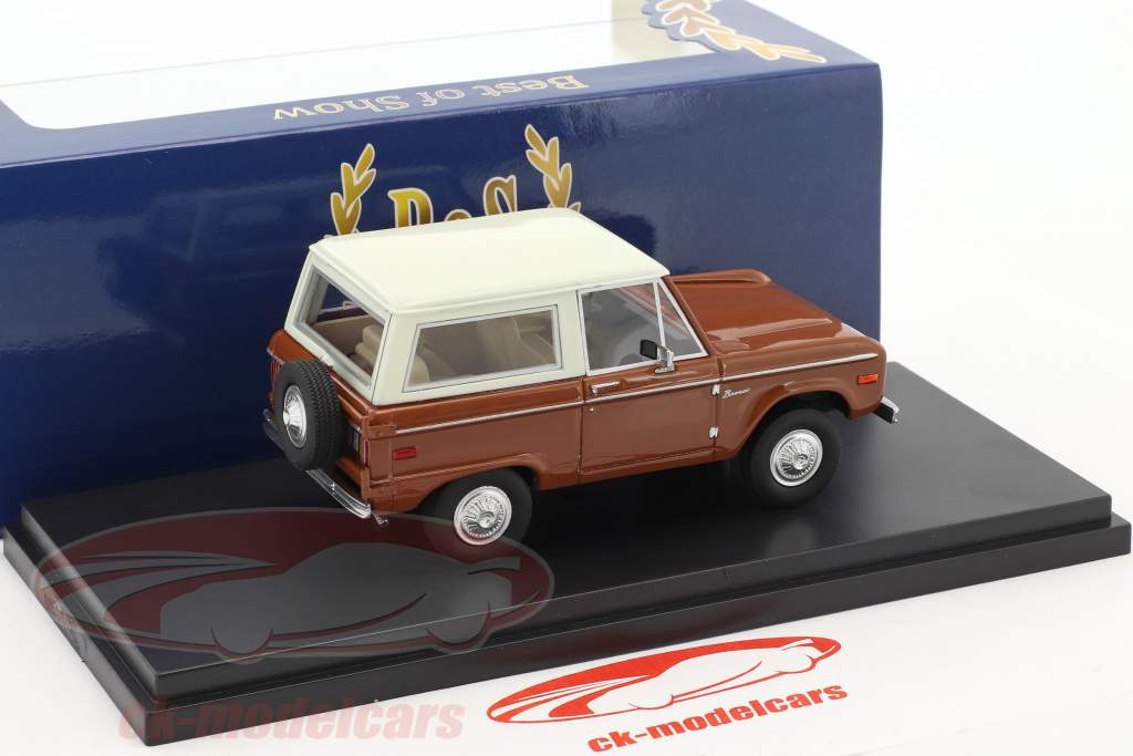 Ford Bronco 建造年份 1970 棕色 / 白 1:43 BoS-Models