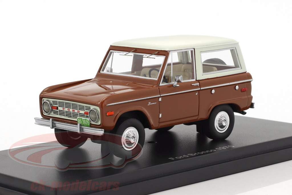 Ford Bronco 建造年份 1970 棕色 / 白 1:43 BoS-Models