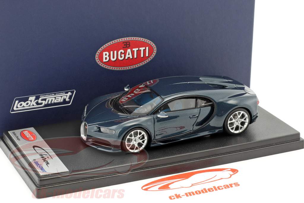 Bugatti Chiron motore Visualizza Genf 2016 blu carbon 1:43 LookSmart
