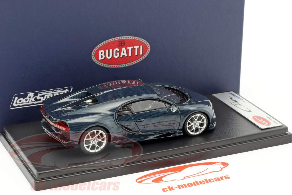 Bugatti Chiron motore Visualizza Genf 2016 blu carbon 1:43 LookSmart