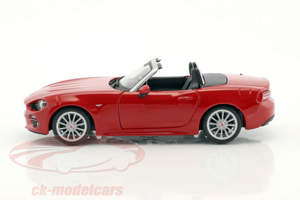 Fiat 124 Spider rød 1:24 Bburago