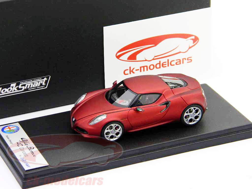 阿尔法罗密欧4C概念日内瓦车展2011亚光红色1:43 LookSmart的