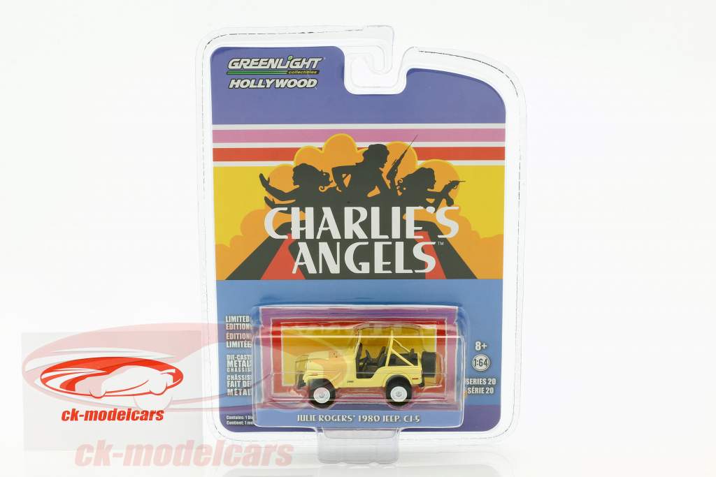 Julie Roger's Jeep CJ-5 year 1980 TV series Charlies Angels (1976-1981) beige 1:64 Greenlight
