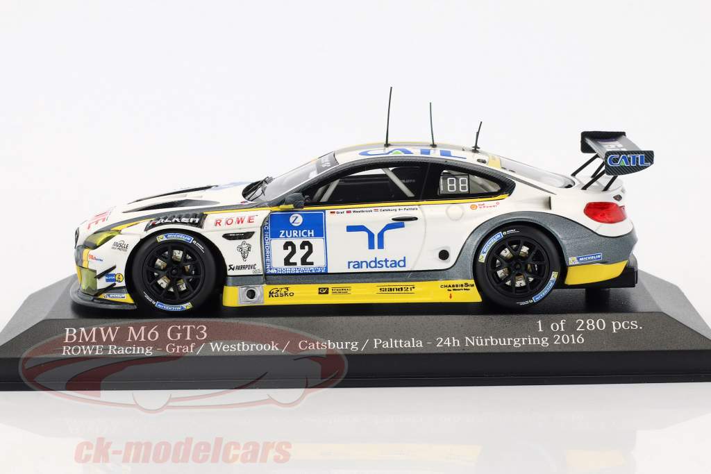 BMW M6 GT3 #22 24h Nürburgring 2016 Graf, Westbrook, Catsburg, Palttala 1:43 Minichamps