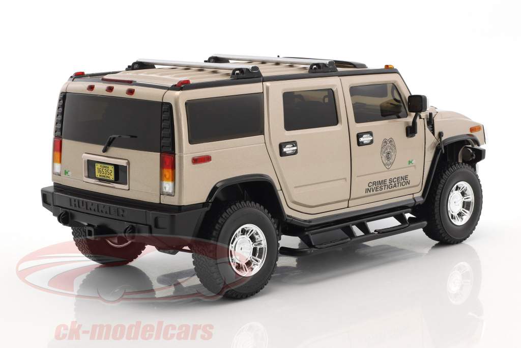 Horatio's Hummer H2 anno di costruzione 2003 serie TV CSI Miami (2002-2012) grigio chiaro metallico 1:18 Greenlight