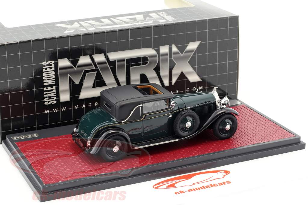 Hispano-Suiza H6B Park Ward Coupe year 1927 dark green 1:43 Matrix