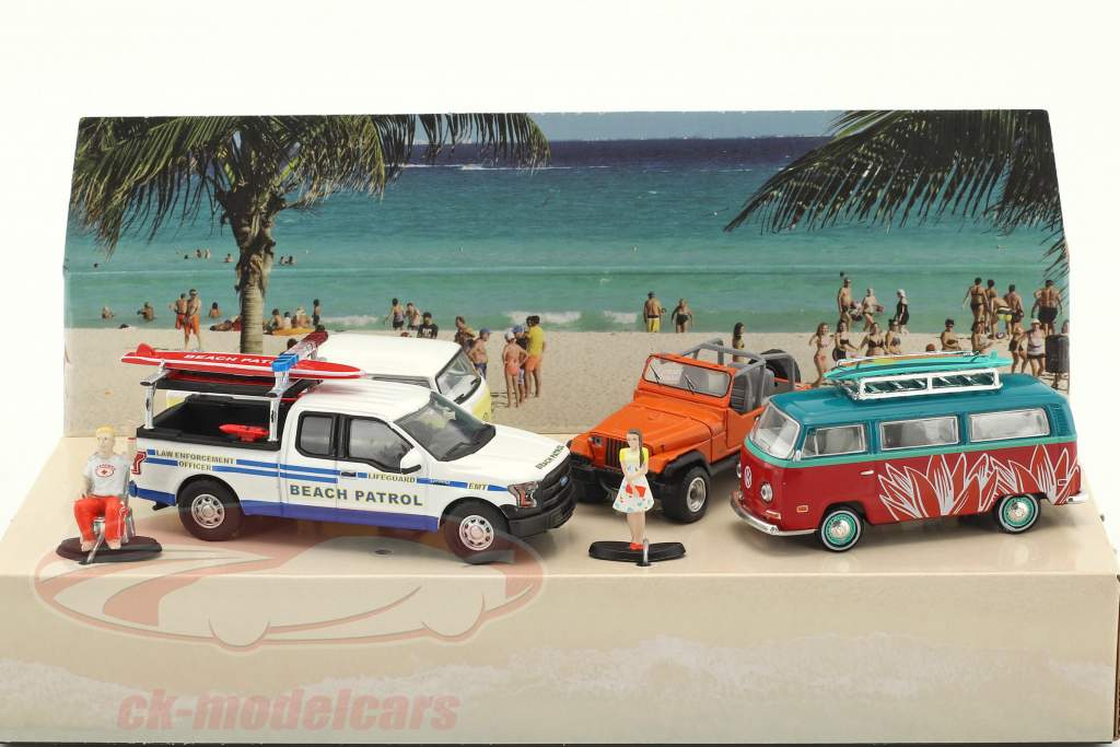 Multi-Car Dioramas Spring Break Road Trip 1:64 Greenlight