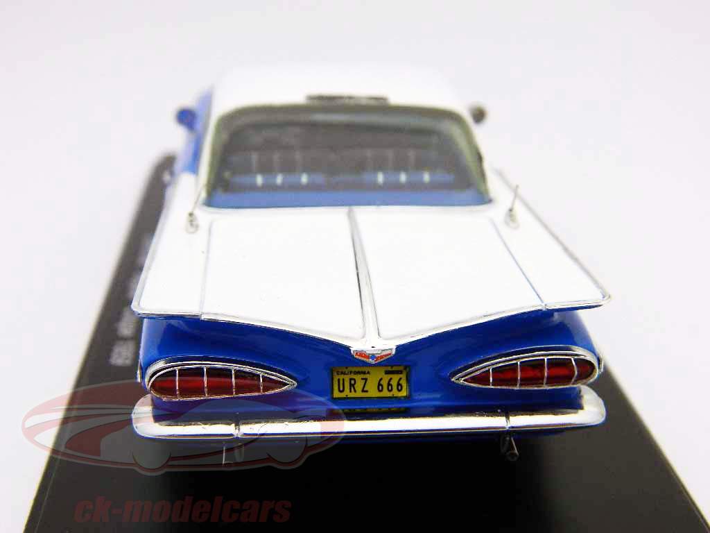 シボレーインパラクーペ1959年ブルー - 青/白 - 白1：43スパーク