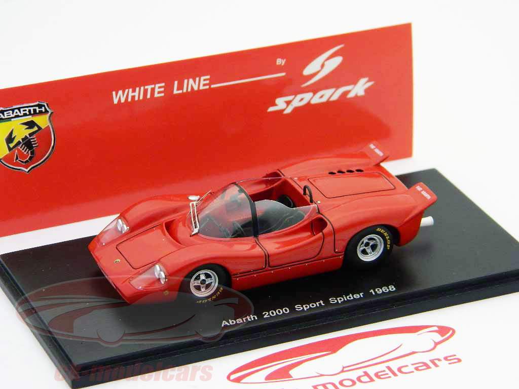 Abarth 2000 Sport Spider 1968 rosso / rosso 1:43 Spark