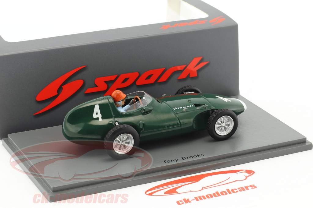 Tony Brooks Vanwall VW5 #4 Winner Belgien GP Formel 1 1958 1:43 Spark
