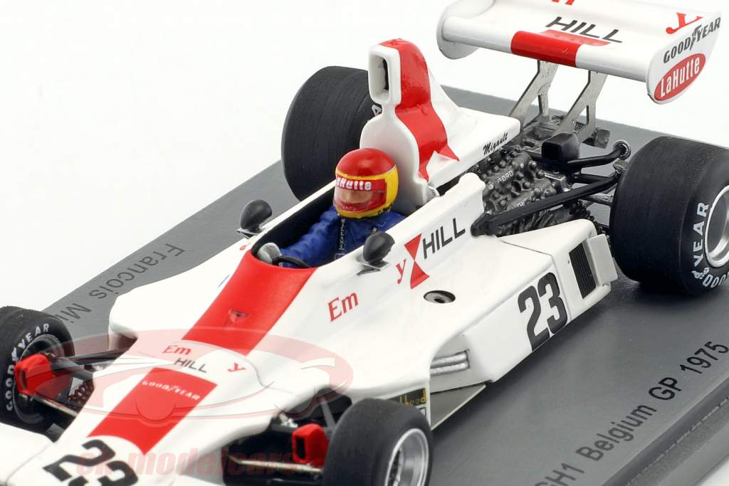 Francois Migault Hill GH1 #23 Belgisch GP formule 1 1975 1:43 Spark
