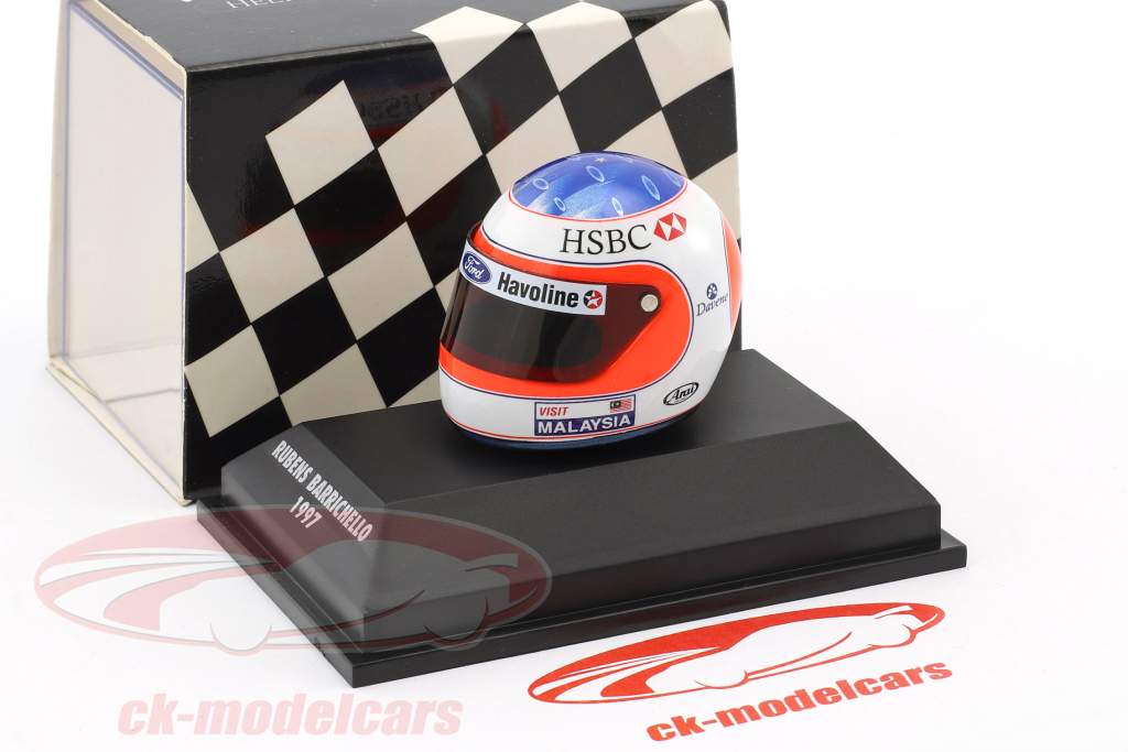 Rubens Barrichello formule 1 1997 casque 1:8 Minichamps