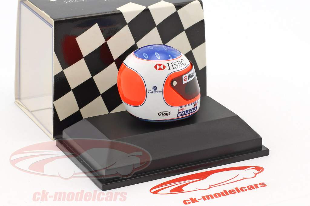 Rubens Barrichello fórmula 1 1997 capacete 1:8 Minichamps