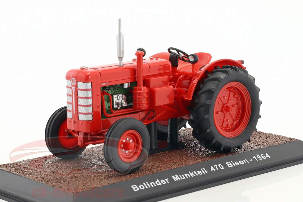 Bolinder Munktell 470 Bison trattore anno di costruzione 1964 rosso 1:32 Atlas