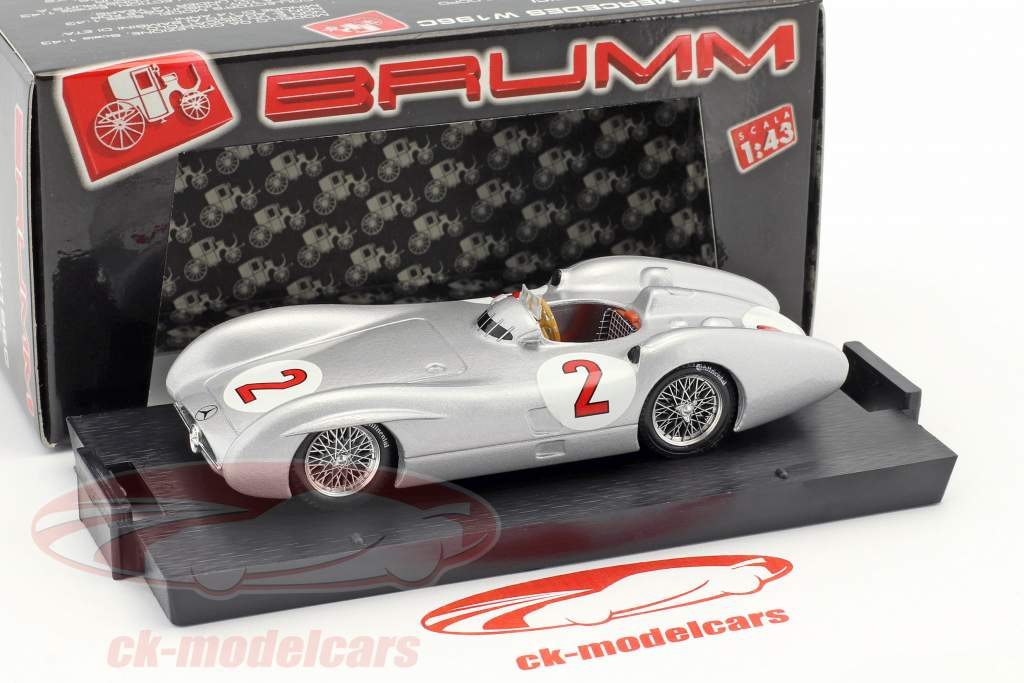 Karl Kling Mercedes W196C #2 britânico GP fórmula 1 1954 1:43 Brumm