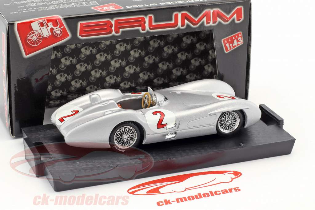Karl Kling Mercedes W196C #2 britânico GP fórmula 1 1954 1:43 Brumm