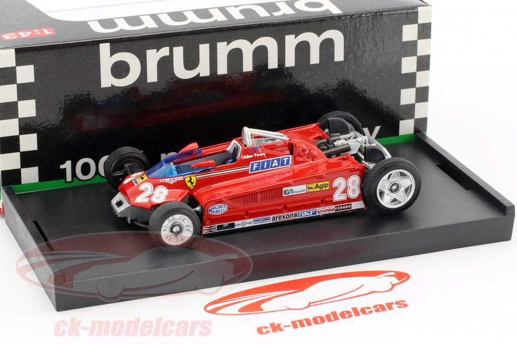 Didier Pironi Ferrari 162CK #28 4e Monaco GP formule 1 1981 transport versie 1:43 Brumm