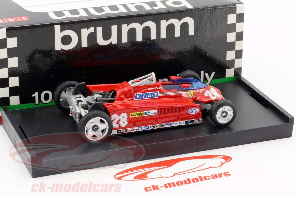 Didier Pironi Ferrari 162CK #28 4e Monaco GP formule 1 1981 transport versie 1:43 Brumm