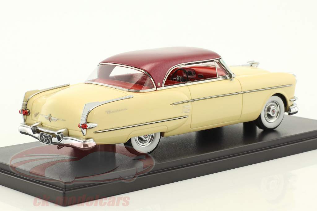 Packard Pacific Hardtop Coupe Baujahr 1954 beige / dunkelrot metallic 1:43 Neo