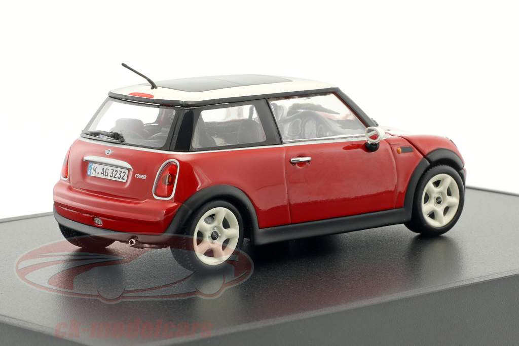 Mini Cooper rojo / blanco 1:43 Minichamps