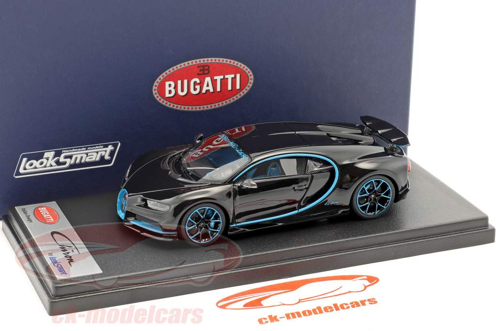 Bugatti Chiron Zero-400 noir métallique / bleu 1:43 LookSmart