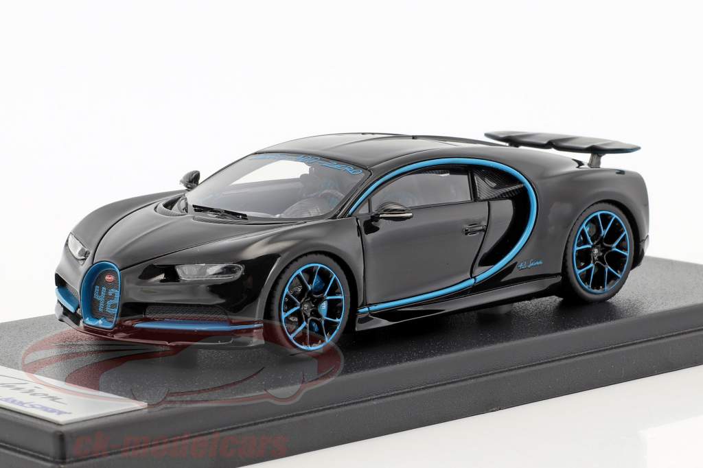 Bugatti Chiron Zero-400 noir métallique / bleu 1:43 LookSmart