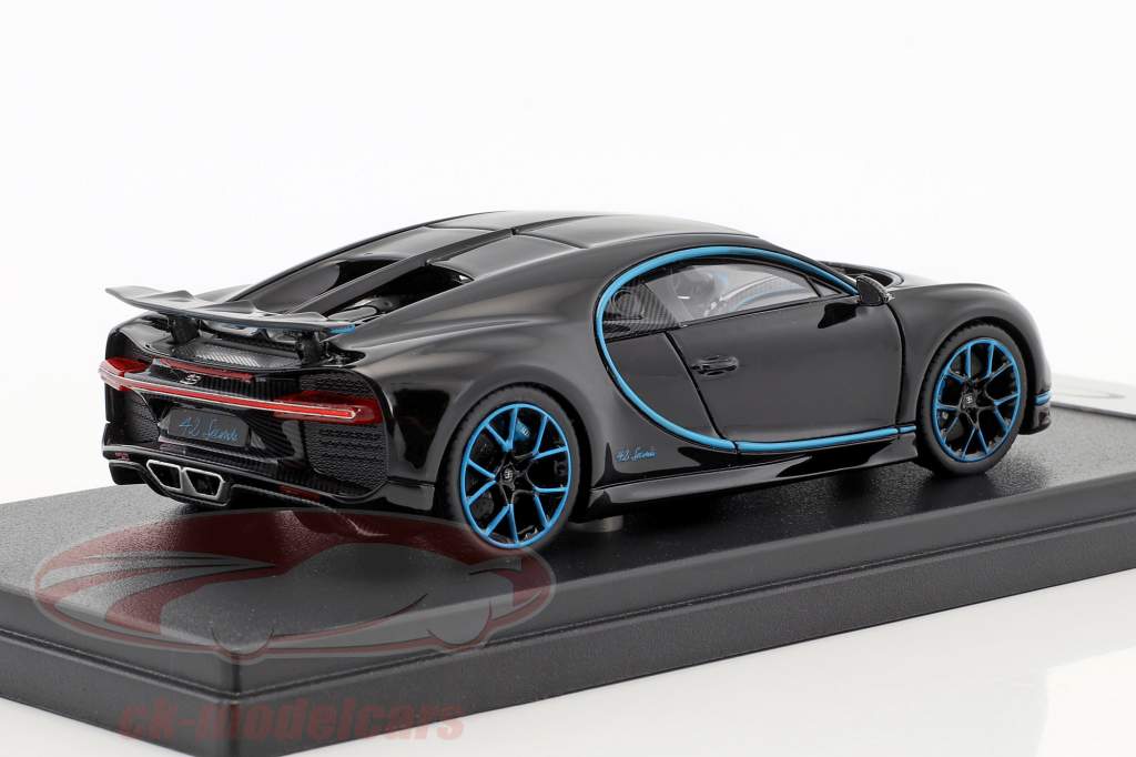 Bugatti Chiron Zero-400 noir métallique / bleu 1:43 LookSmart
