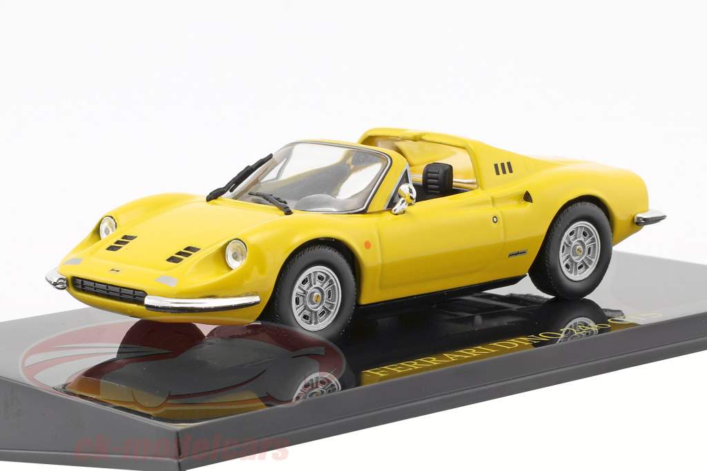 Ferrari Dino 246 GTS amarillo con escaparate 1:43 Altaya