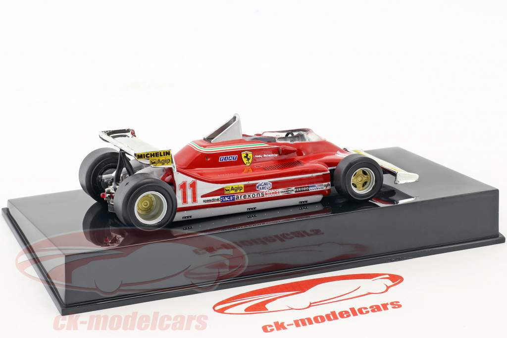 Jody Scheckter Ferrari 312 T4 #11 campione del mondo formula 1 1979 con vetrina 1:43 Altaya