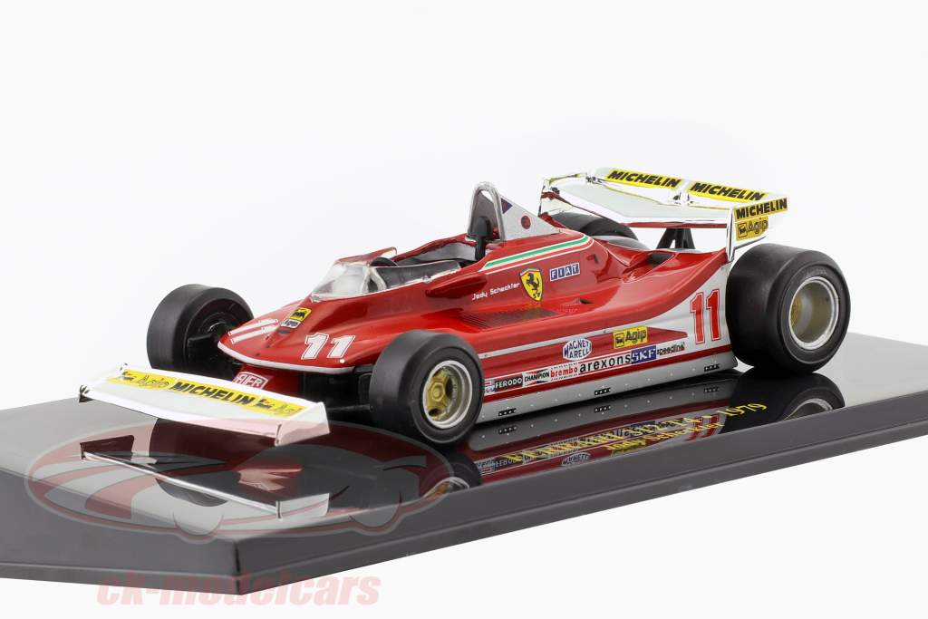 Jody Scheckter Ferrari 312 T4 #11 campione del mondo formula 1 1979 con vetrina 1:43 Altaya