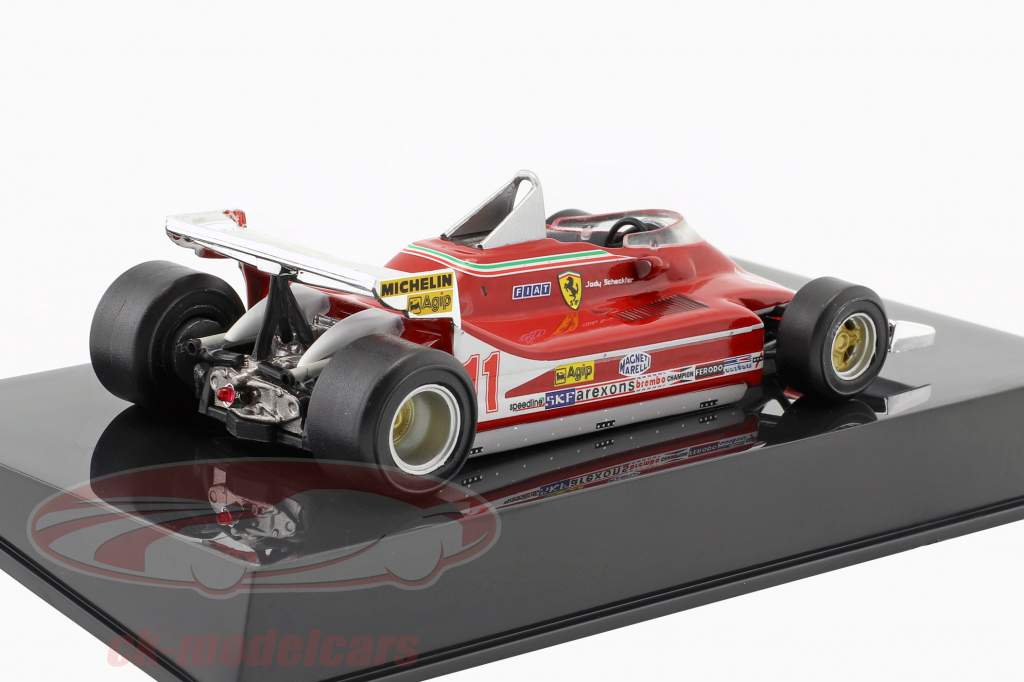 Jody Scheckter Ferrari 312 T4 #11 campione del mondo formula 1 1979 con vetrina 1:43 Altaya