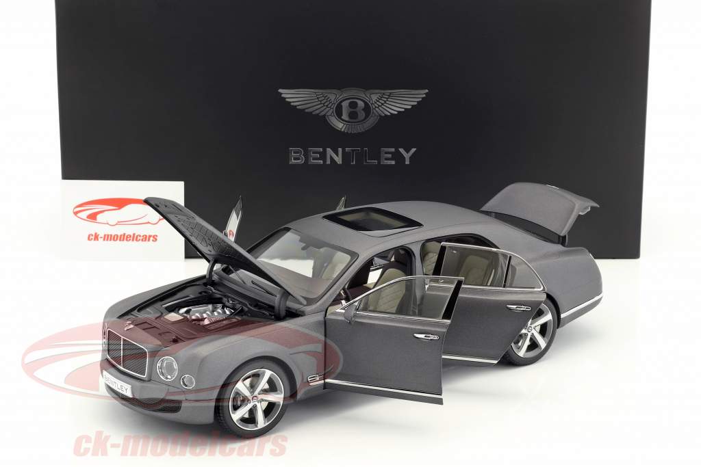 Bentley Mulsanne Speed gris oscuro satén 1:18 Kyosho