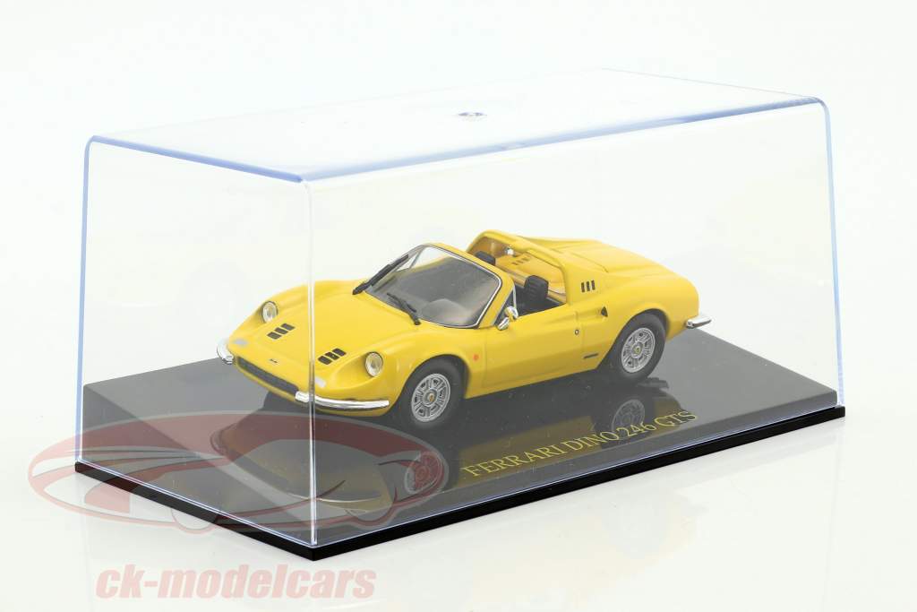 Ferrari Dino 246 GTS amarillo con escaparate 1:43 Altaya