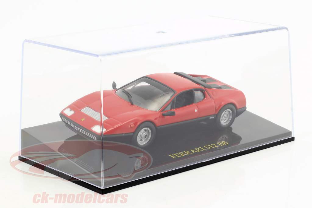 Ferrari 512 BB rot mit Vitrine 1:43 Altaya
