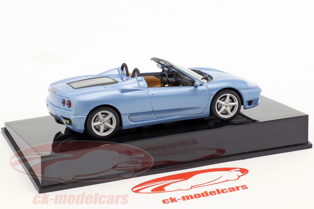 Ferrari 360 Spider azul com mostruário 1:43 Altaya