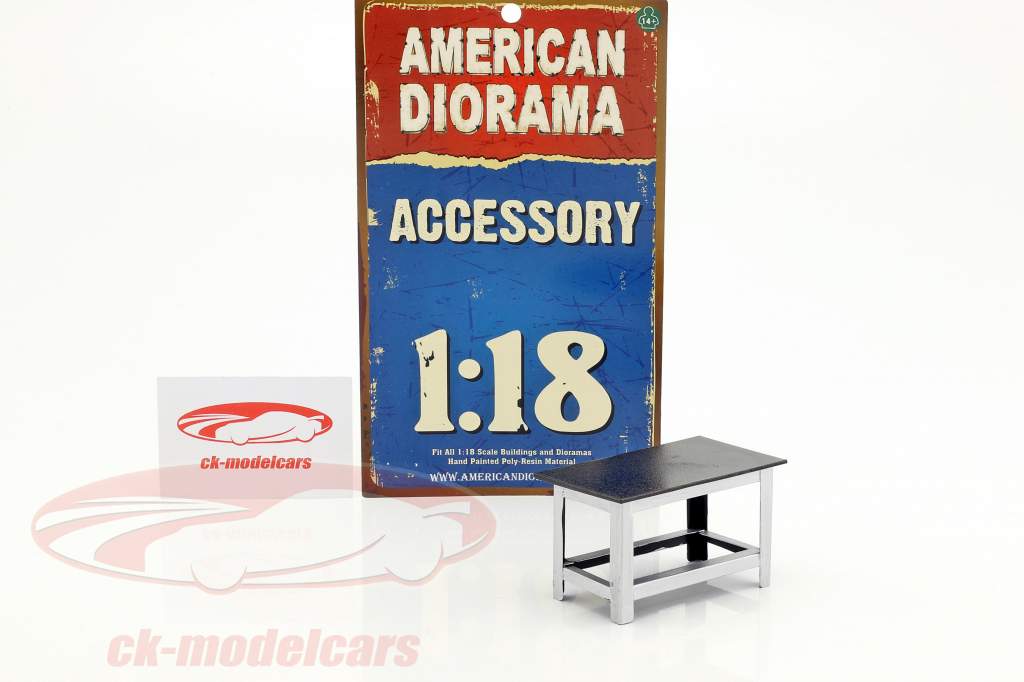 Workbench silver / black 1:18 American Diorama