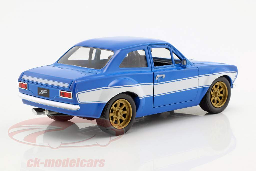 Brian's Ford Escort RS2000 MKI Fast & Furious 6 2013 blau / weiß 1:24 Jada Toys