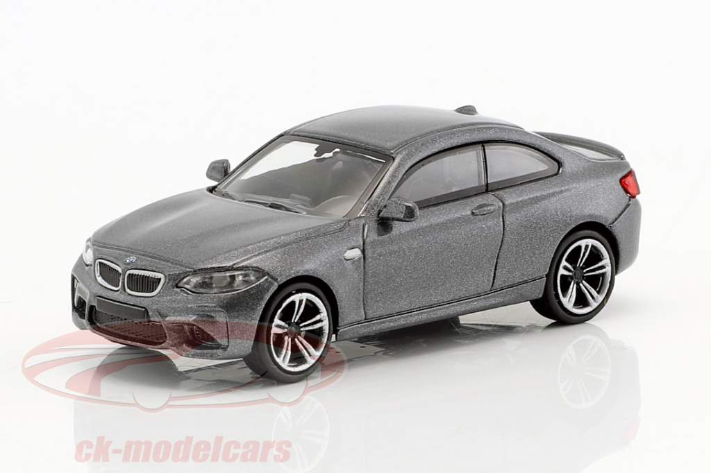 BMW M2 año de construcción 2016 gris metálico 1:87 Minichamps