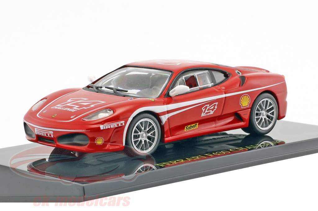 Ferrari F430 Challenge #14 vermelho com mostruário 1:43 Altaya
