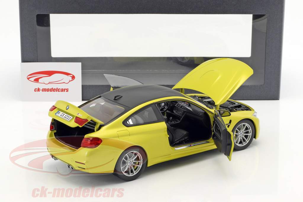 特注 1/18 BMW M4 クーペ オースティン イエローメタリック 公式]TOY(BMW M4 (F82) オースティンイエローメタリック (左