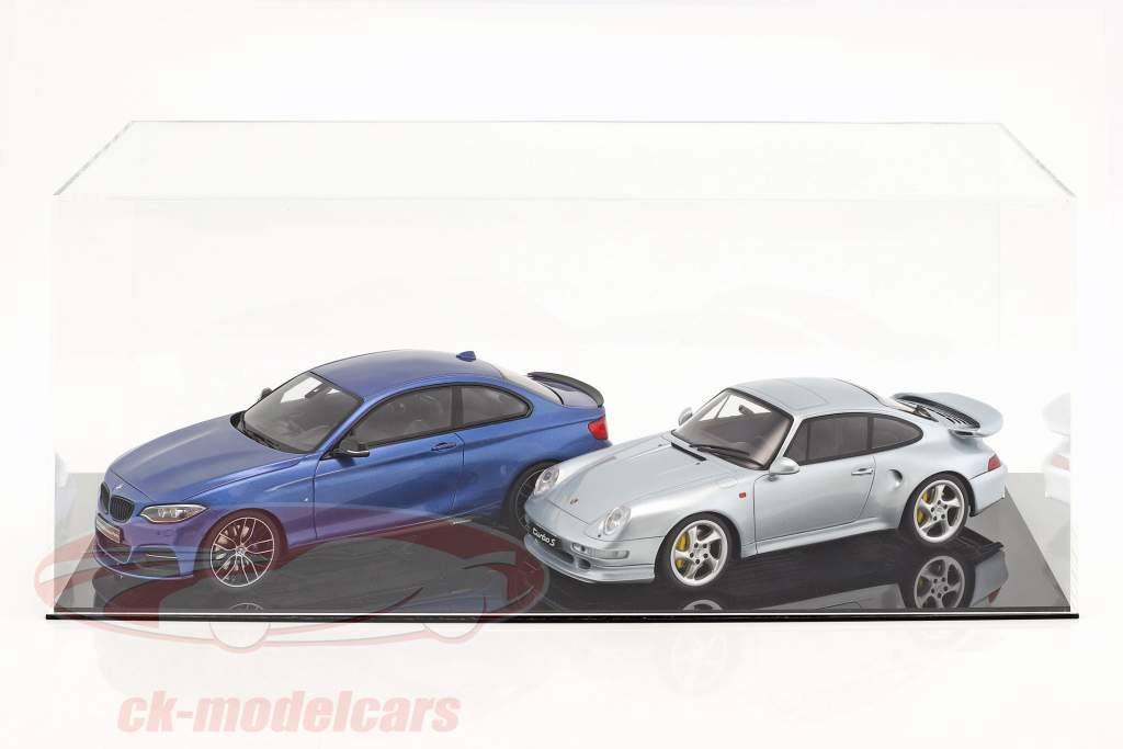 alto calidad escaparate para 1 Modelcar en escala 1:12 o 2 modelcars en escala 1:18 negro SAFE