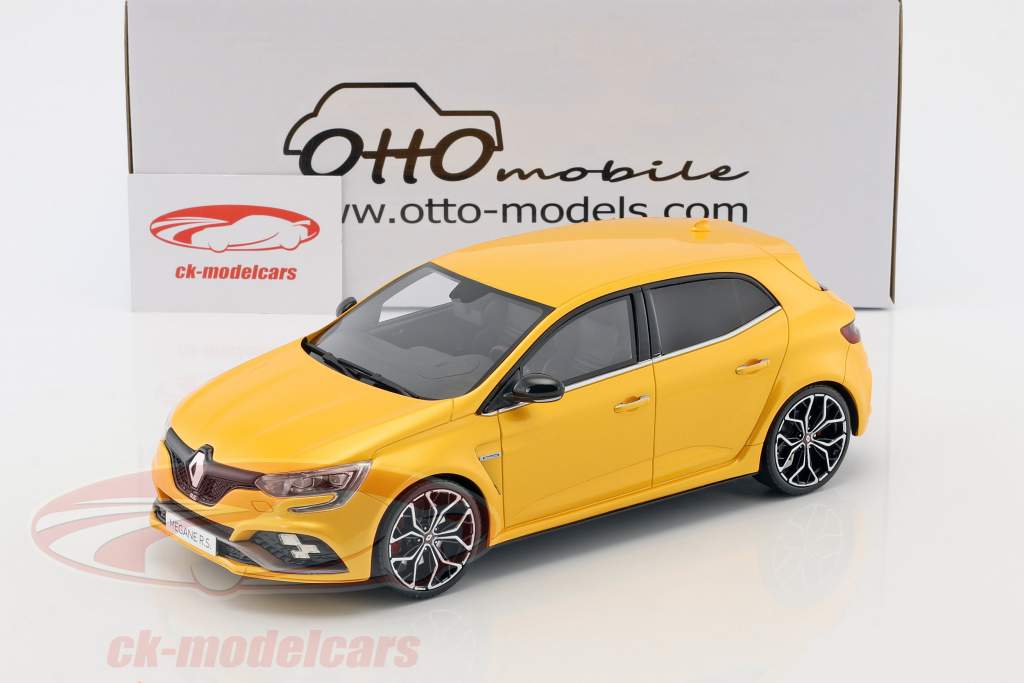 Renault Megane RS ano de construção 2017 amarelo metálico 1:18 OttOmobile