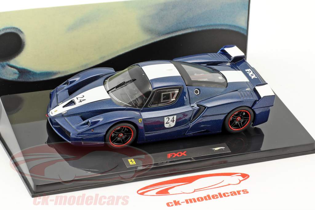 Ferrari FXX  #24 year 2006 Tour de France blue with white stripes 1:43 HotWheels Elite