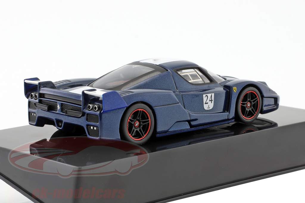 Ferrari FXX  #24 year 2006 Tour de France blue with white stripes 1:43 HotWheels Elite