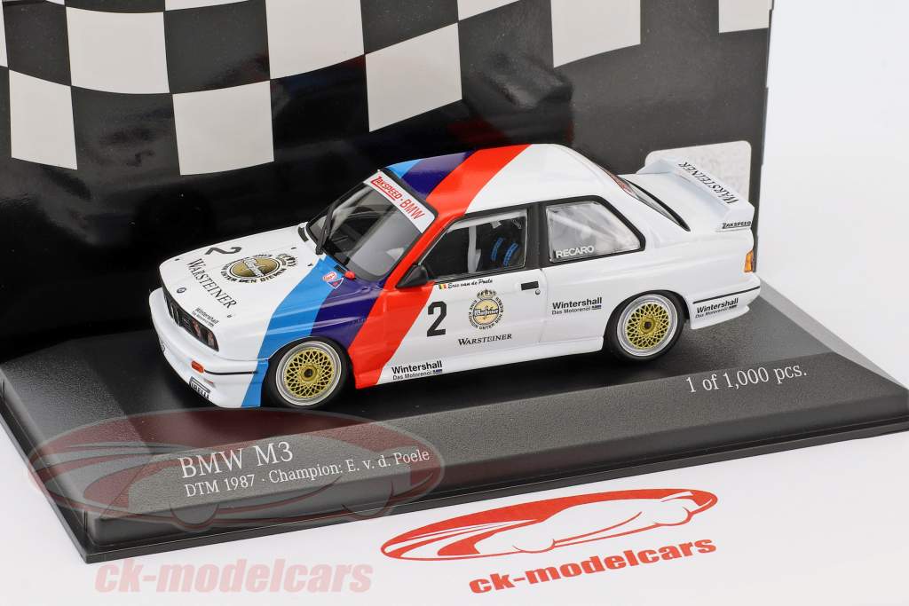 宝马 M3 (E30) #2 德国房车大师赛冠军1987 车手:Eric van de Poele 1:43 迷你切 Minichamps