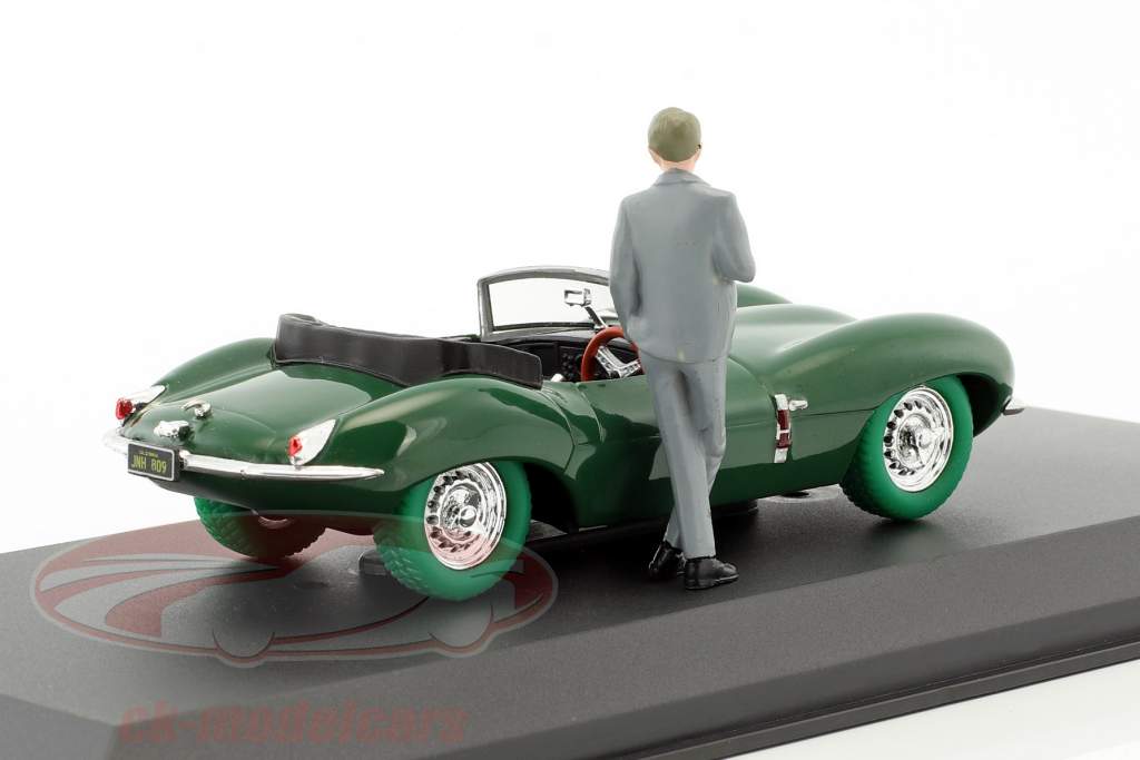 Steve McQueen's Jaguar XKSS année de construction 1957 vert / vert roues avec figure 1:43 Greenlight