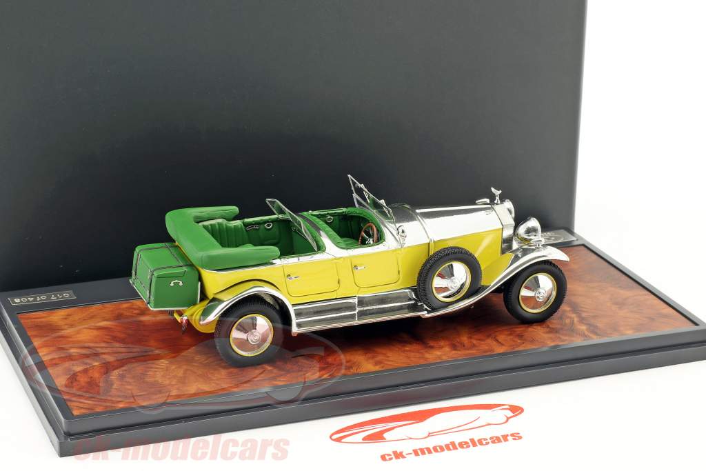 Rolls Royce Phantom 1 Tourer Barker Baujahr 1929 gelb / silber / grün 1:43 Matrix