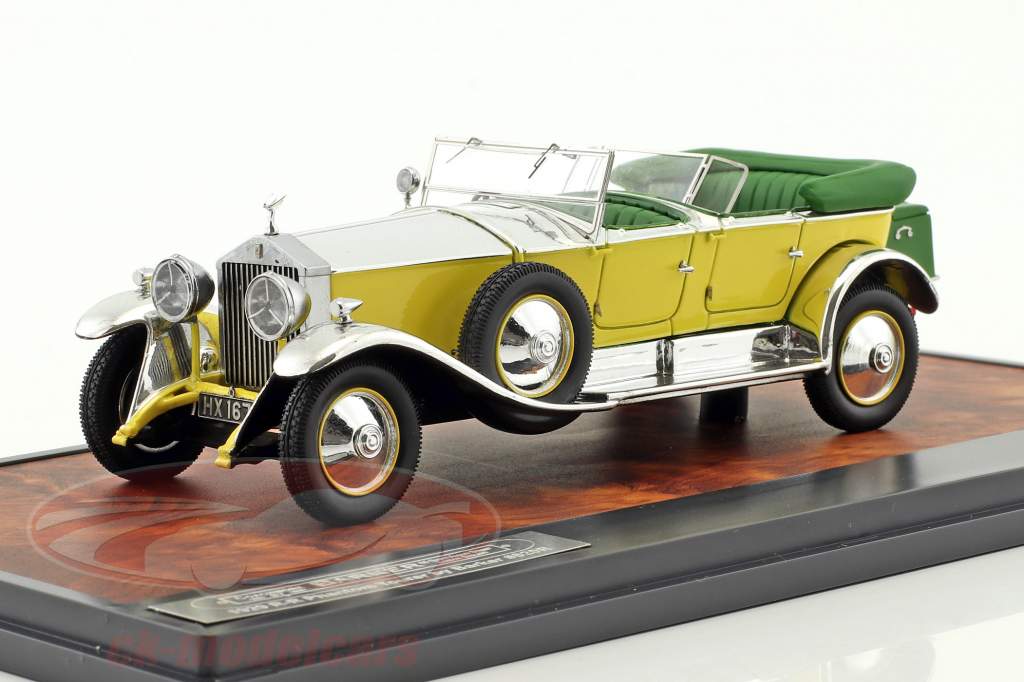 Rolls Royce Phantom 1 Tourer Barker Baujahr 1929 gelb / silber / grün 1:43 Matrix