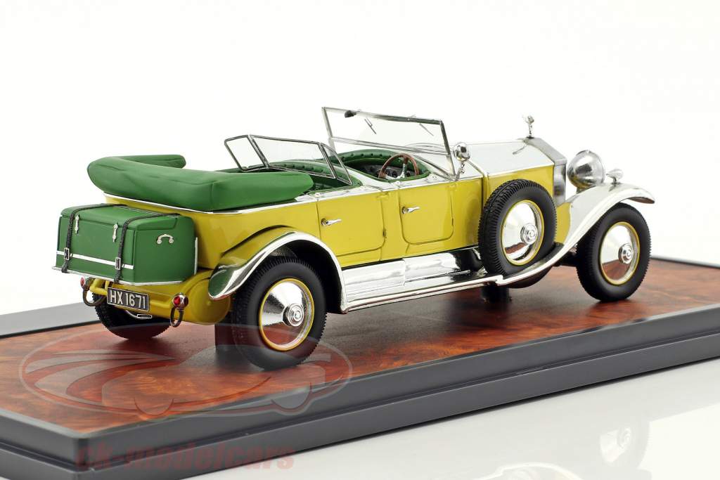 Rolls Royce Phantom 1 Tourer Barker Baujahr 1929 gelb / silber / grün 1:43 Matrix