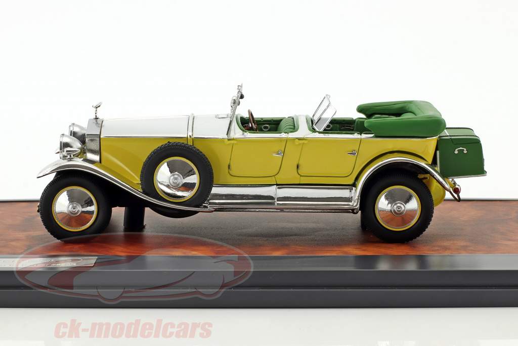Rolls Royce Phantom 1 Tourer Barker anno di costruzione 1929 giallo / argento / verde 1:43 Matrix